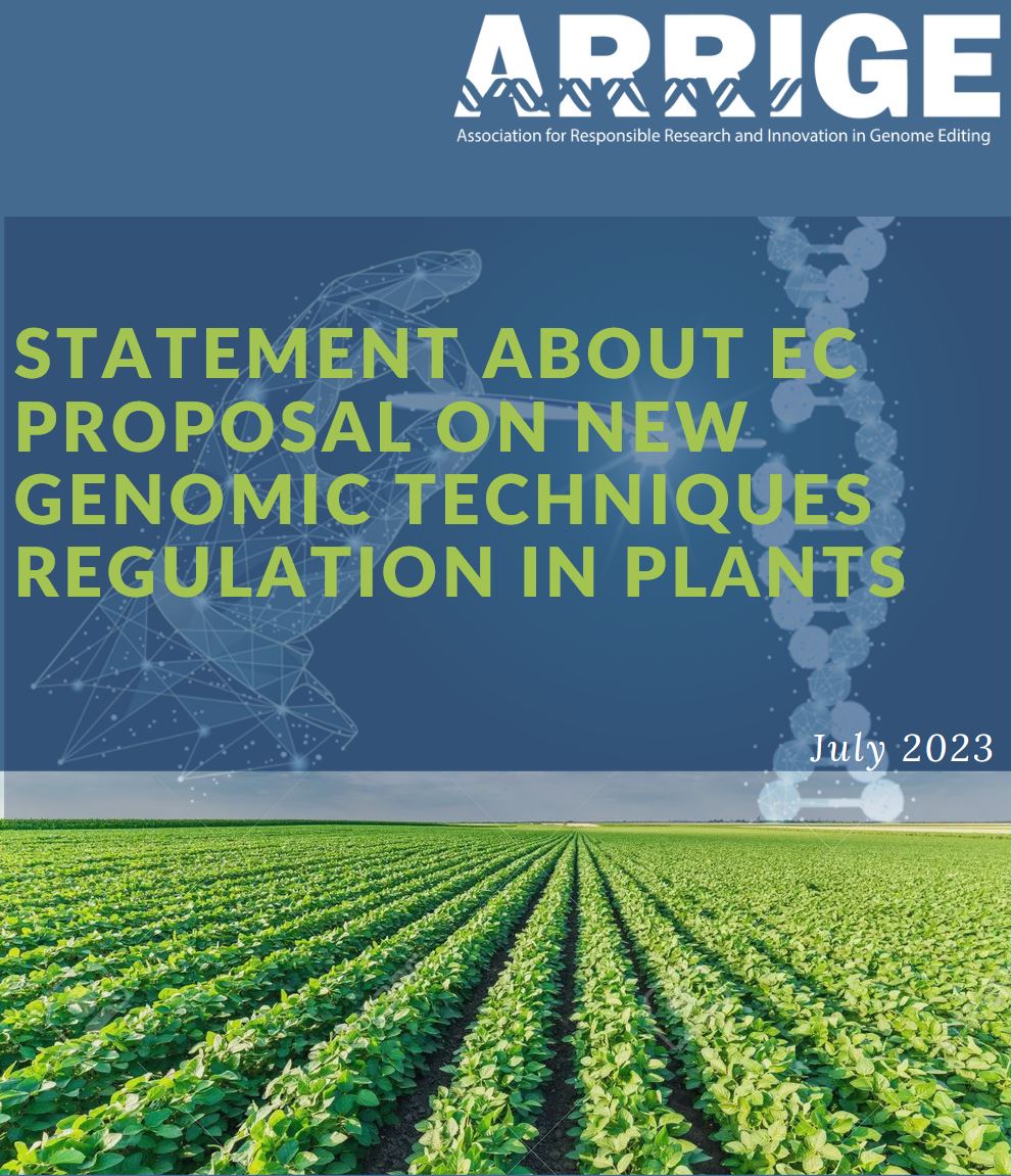 ARRIGE Scientific Committee Statement about EC proposal on New Genomic Techniques regulation in plants